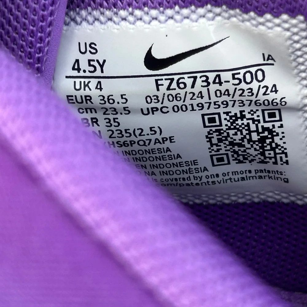 Nike Giannis Immortality 4 GS Purple Orange Basketball‎ Shoes FZ6734-500 4.5Y